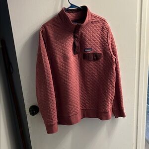 Patagonia Quilted Pullover in Brick Red